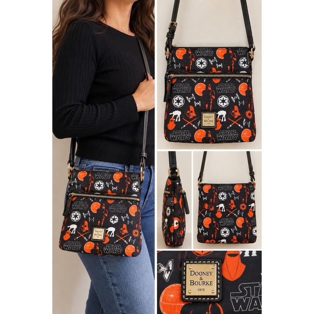Dooney & Bourke Disney Star Wars Dark Side 2016 Marathon Crossbody Darth Vader - Picture 2 of 12